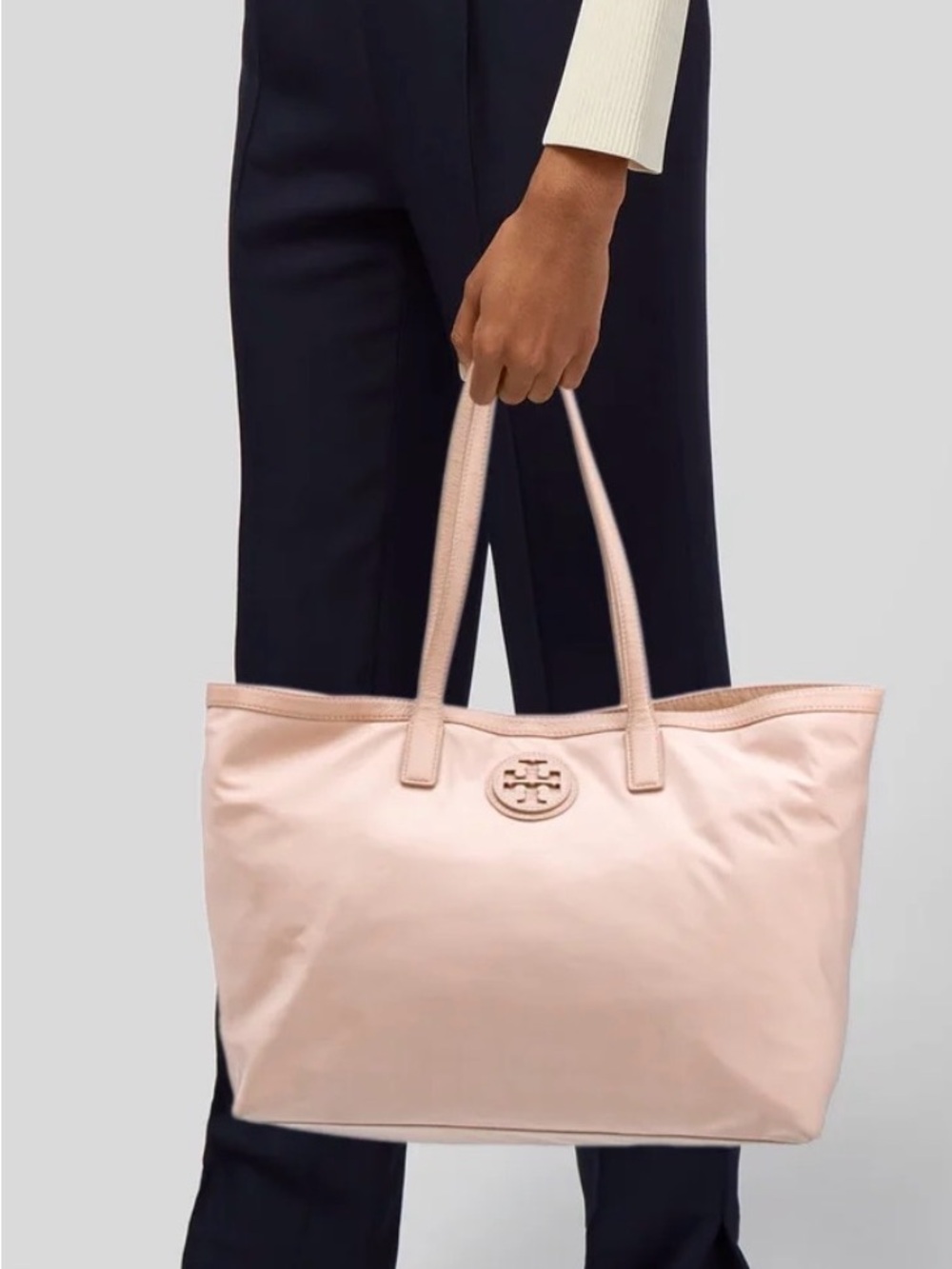 Tory Burch NWOT Blush Pink/Beige Tote - Picture 7 of 9